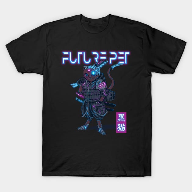 cyberpunk future cat T-Shirt by opoyostudio